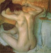 Woman Combing Her Hair Edgar Degas